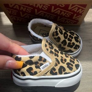 Baby Girl Leopard Slip On Vans Size 2